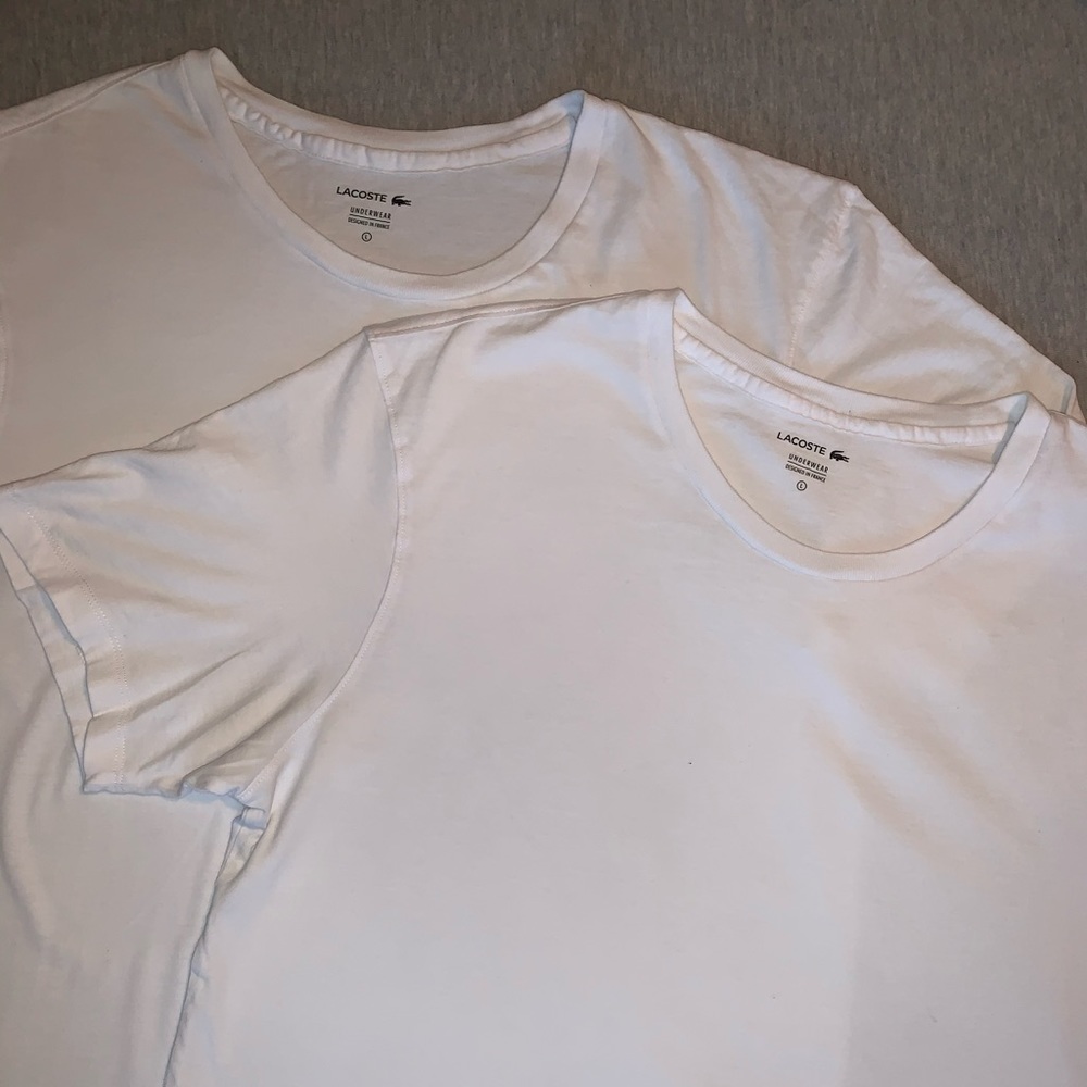NWOT, 2 Lacoste Men’s Undershirts, Large